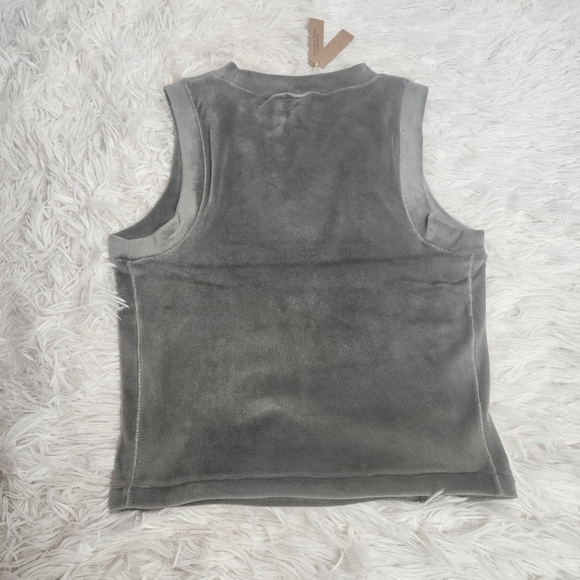Skims Velour Crewneck Tank GUNMETAL High Neck Sleeveless Top Sz S/ NWT - Picture 6 of 9